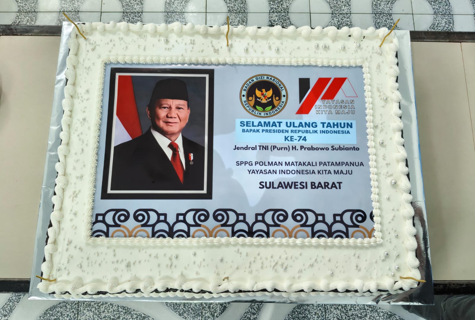 SPPG Yayayan Indonesia Kita Maju Matakali Beri Ucapan Ulang Tahun ke Presiden Prabowo