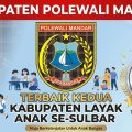 Raih 920 Poin, Polman jadi Peringkat Kedua Kabupaten Layak Anak se-Sulbar