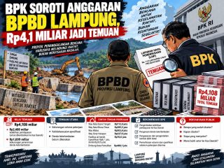 BPK Temukan Kerugian Rp4,1 Miliar di BPBD Lampung, Kepala Dinas Bungkam