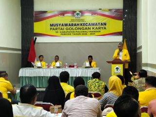 Rampungkan Muscam 16 Kecamatan, Golkar Polman Target 10 Kursi di Pileg 2029