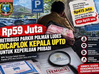 Rp59 Juta Retribusi Parkir Polman Ludes Dicaplok Kepala UPTD untuk Keperluan Pribadi